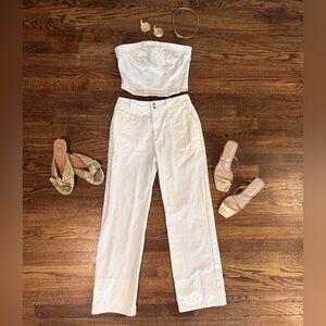 Two Piece Crop Top and Pant Set